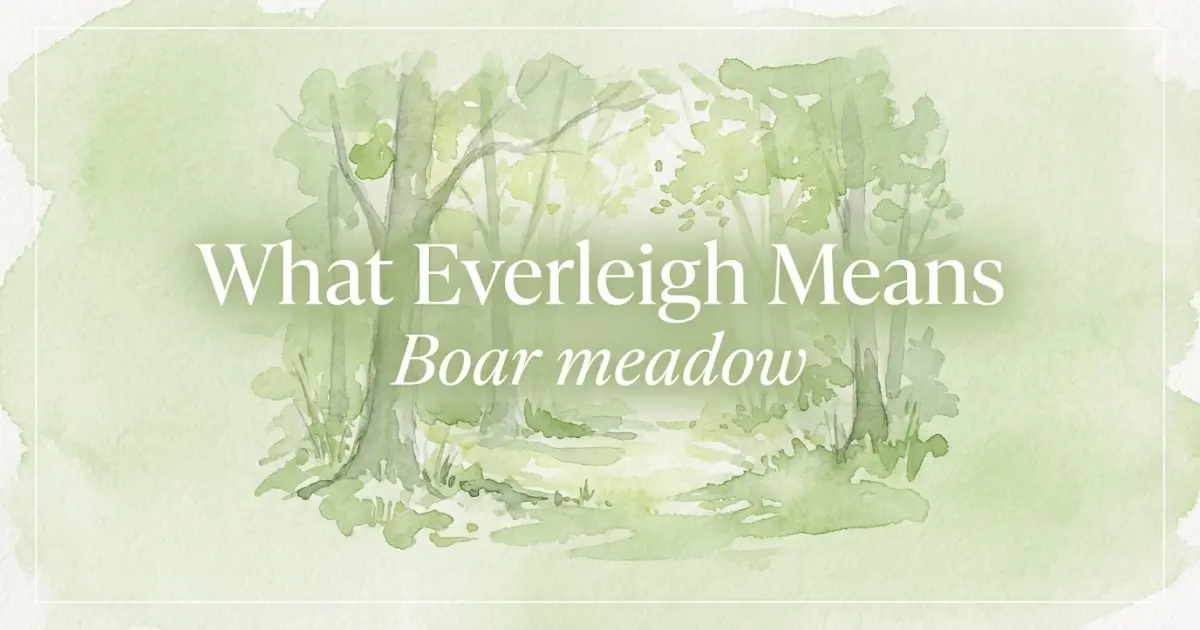 Everleigh name meaning Boar meadow