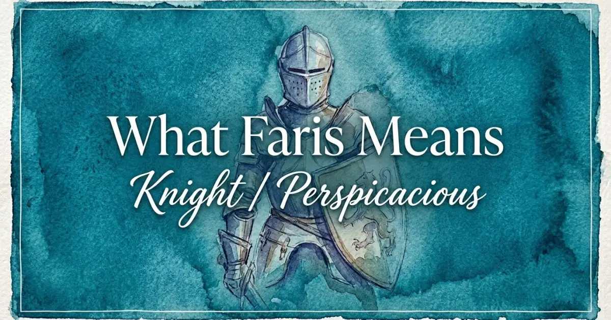 Faris name meaning Knight / Perspicacious
