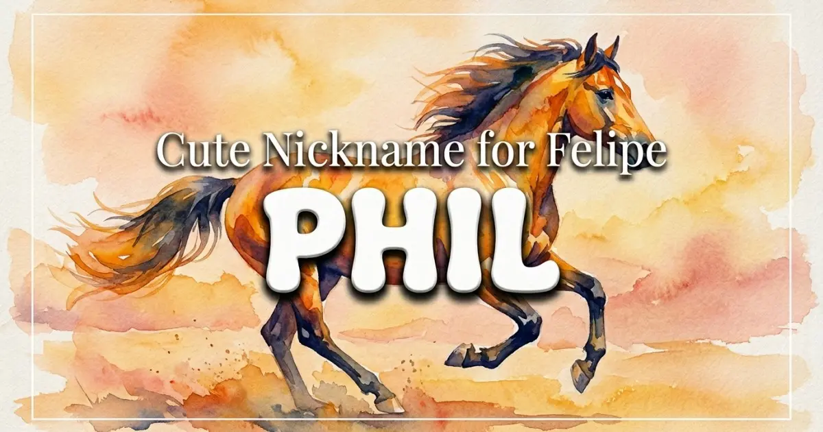 Cute nickname for Felipe: Phil