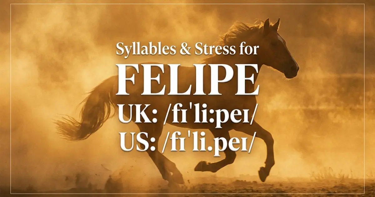Felipe syllables, stress, and UK and US pronunciation