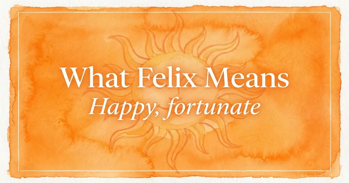 Felix name meaning Happy, fortunate