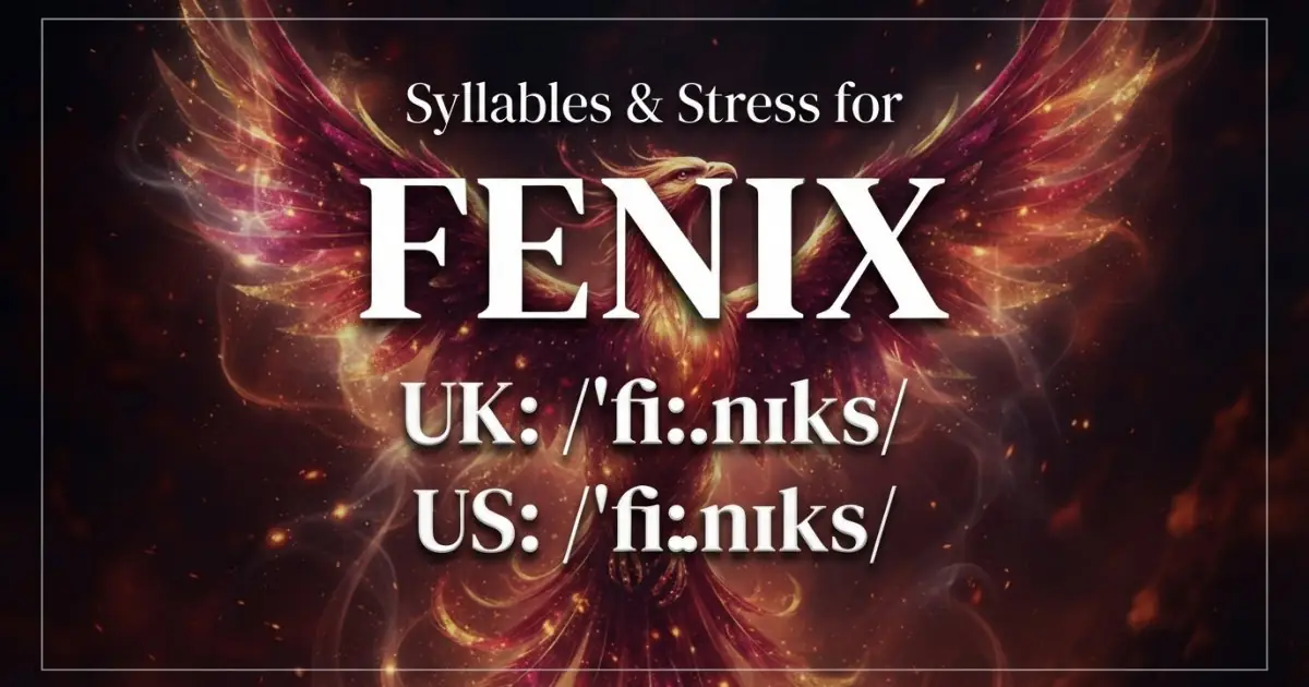 Fenix syllables, stress, and UK and US pronunciation