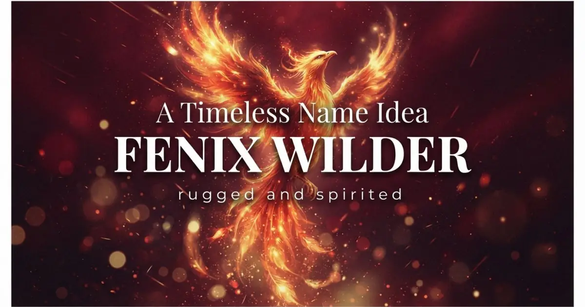Middle name idea: Fenix Wilder - rugged and spirited