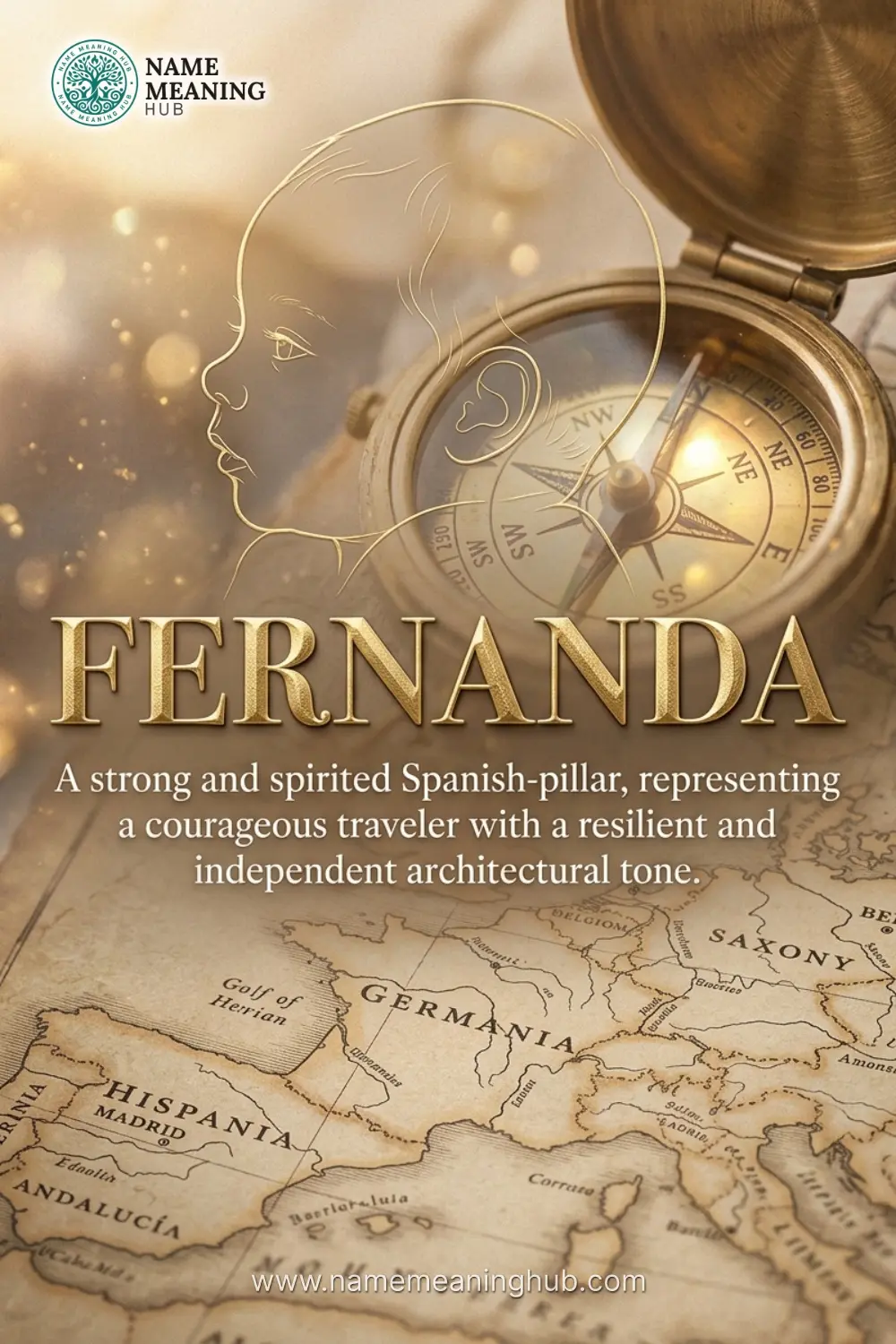 Meaning of the name Fernanda: A strong and spirited Spanish-pillar, representing a courageous traveler with a resilient and independent architectural tone.