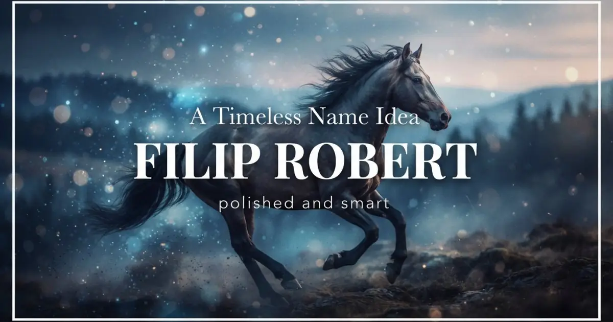 Middle name idea: Filip Robert - polished and smart