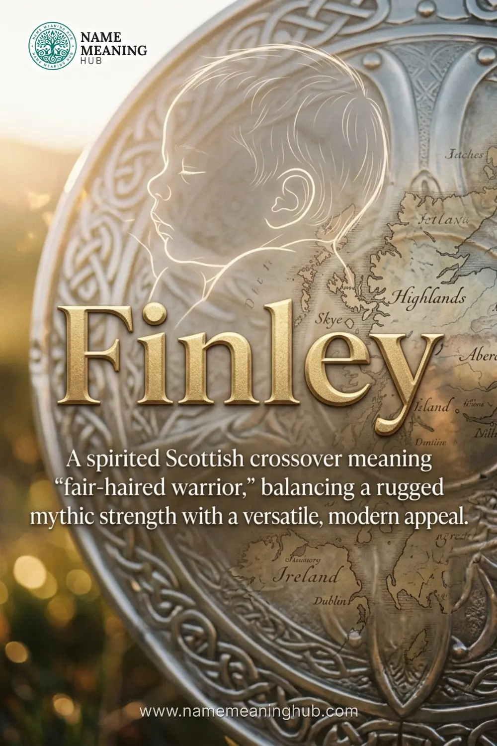 Meaning of the name Finley: A spirited Scottish crossover meaning "fair-haired warrior," balancing a rugged mythic strength with a versatile, modern appeal.