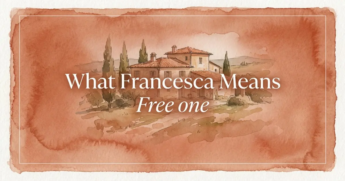 Francesca name meaning Free one