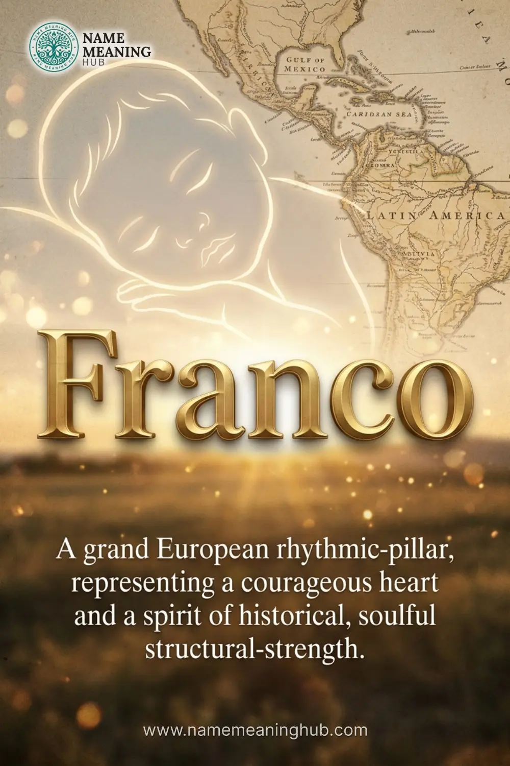Meaning of the name Franco: A grand European rhythmic-pillar, representing a courageous heart and a spirit of historical, soulful structural-strength.