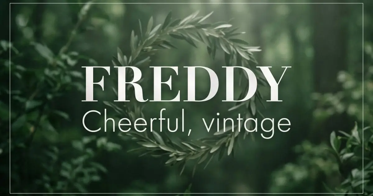 Freddy name vibe: Cheerful, vintage