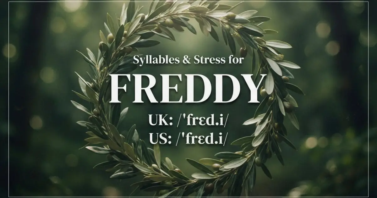 Freddy syllables, stress, and UK and US pronunciation