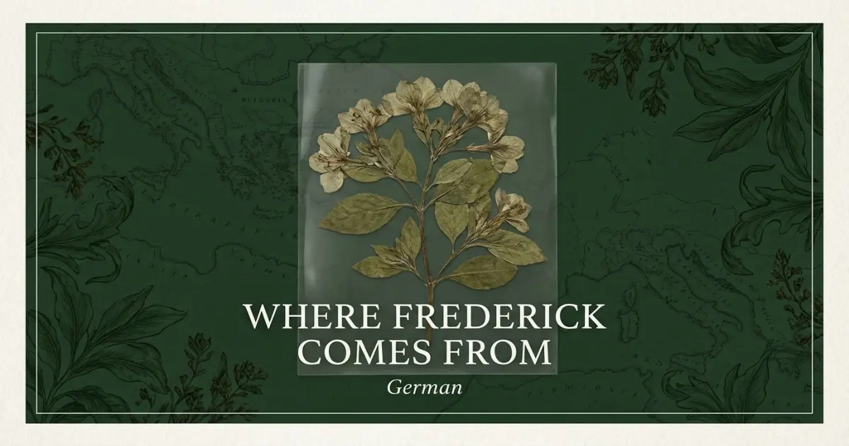 The name Frederick comes from: German
