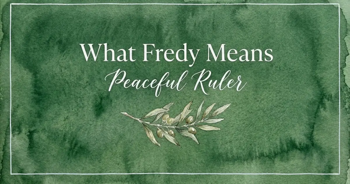 Fredy name meaning Peaceful Ruler