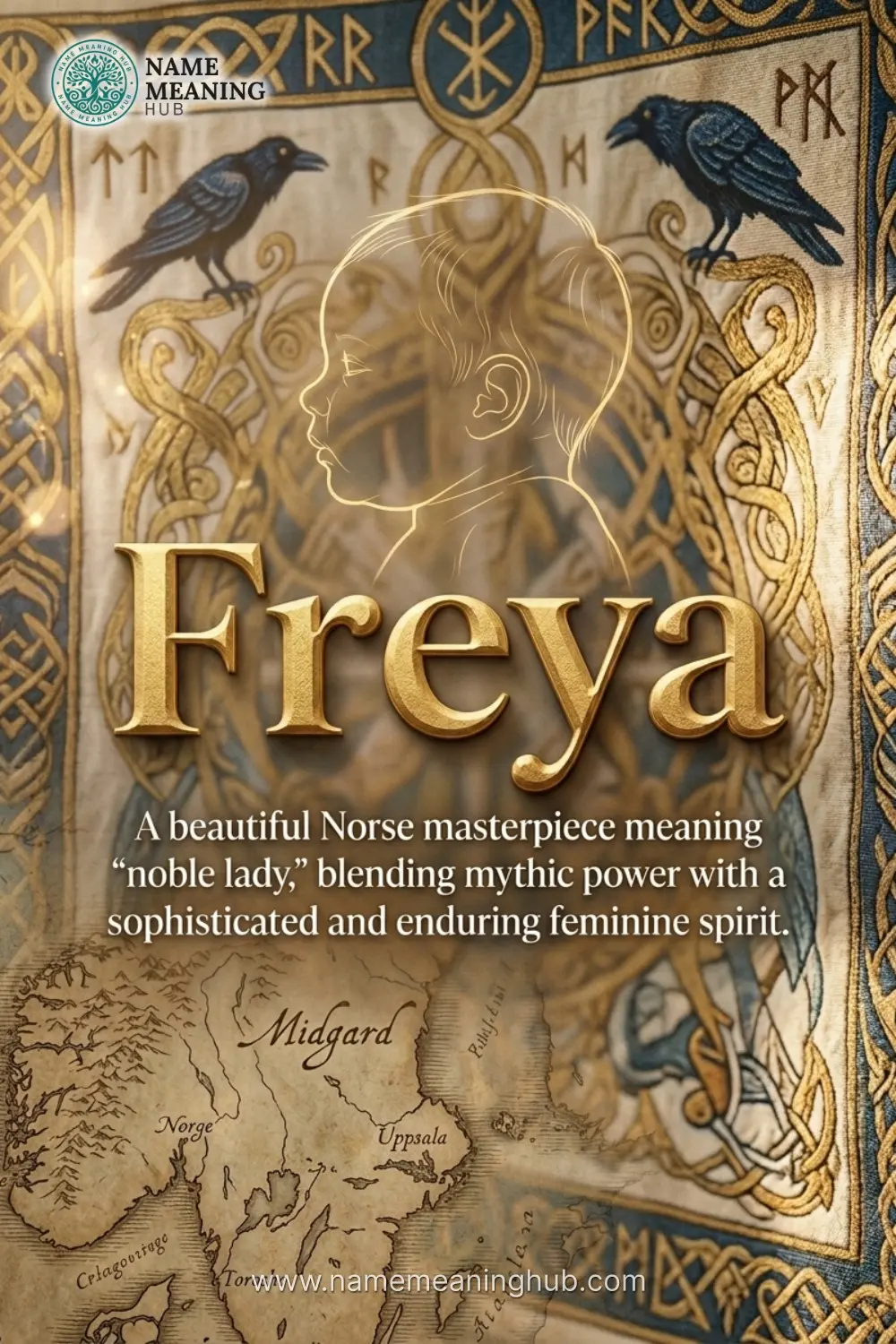 Meaning of the name Freya: A beautiful Norse masterpiece meaning "noble lady," blending mythic power with a sophisticated and enduring feminine spirit.