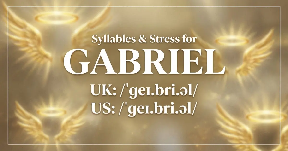 Gabriel syllables, stress, and UK and US pronunciation
