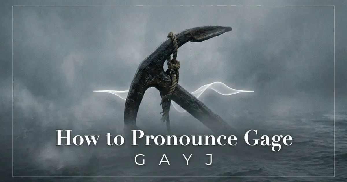 How to pronounce Gage
