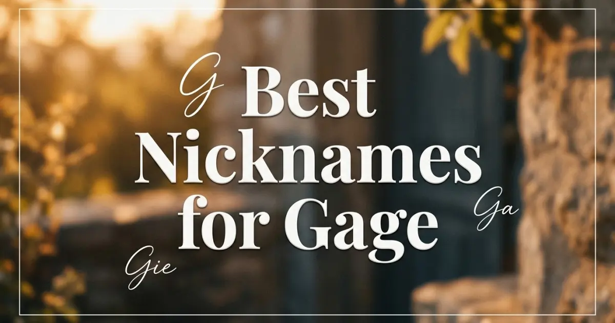 Nicknames for Gage