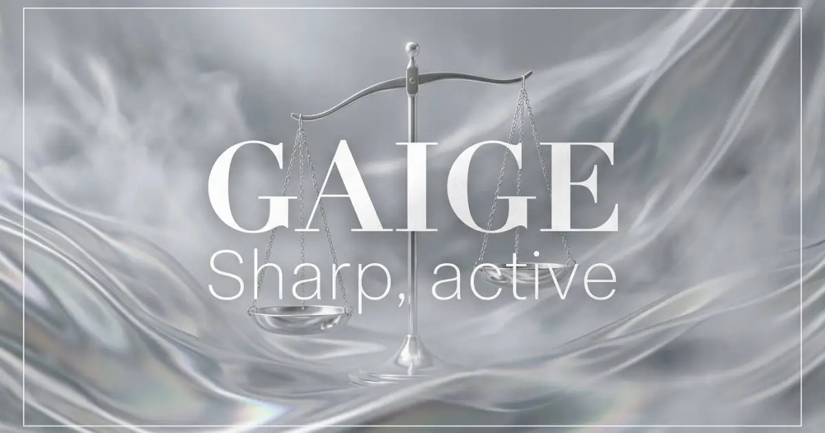 Gaige name vibe: Sharp, active
