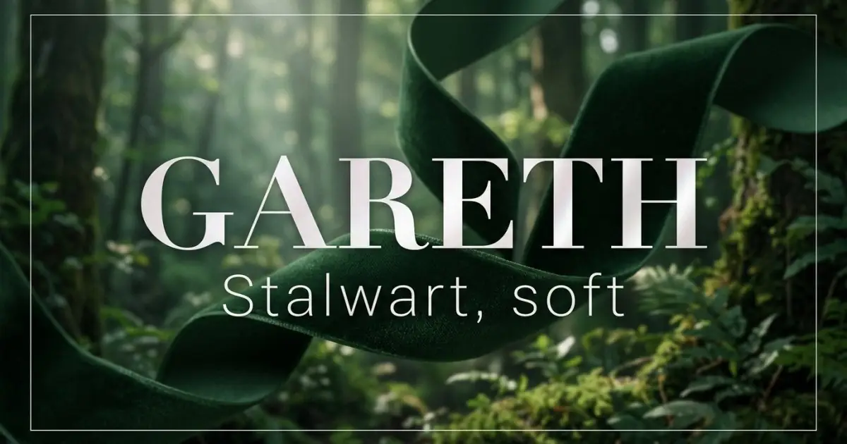 Gareth name vibe: Stalwart, soft