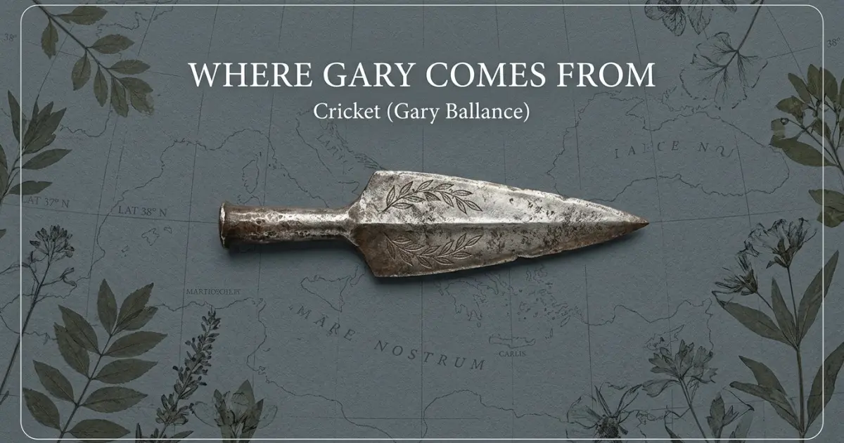 The name Gary comes from: Cricket (Gary Ballance)