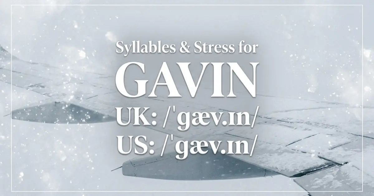 Gavin syllables, stress, and UK and US pronunciation