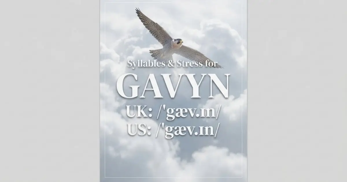 Gavyn syllables, stress, and UK and US pronunciation