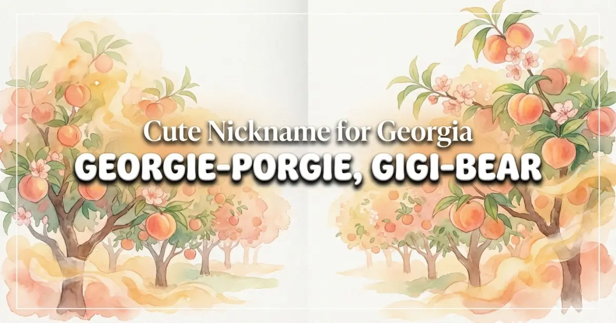 Cute nickname for Georgia: Georgie-porgie, Gigi-bear