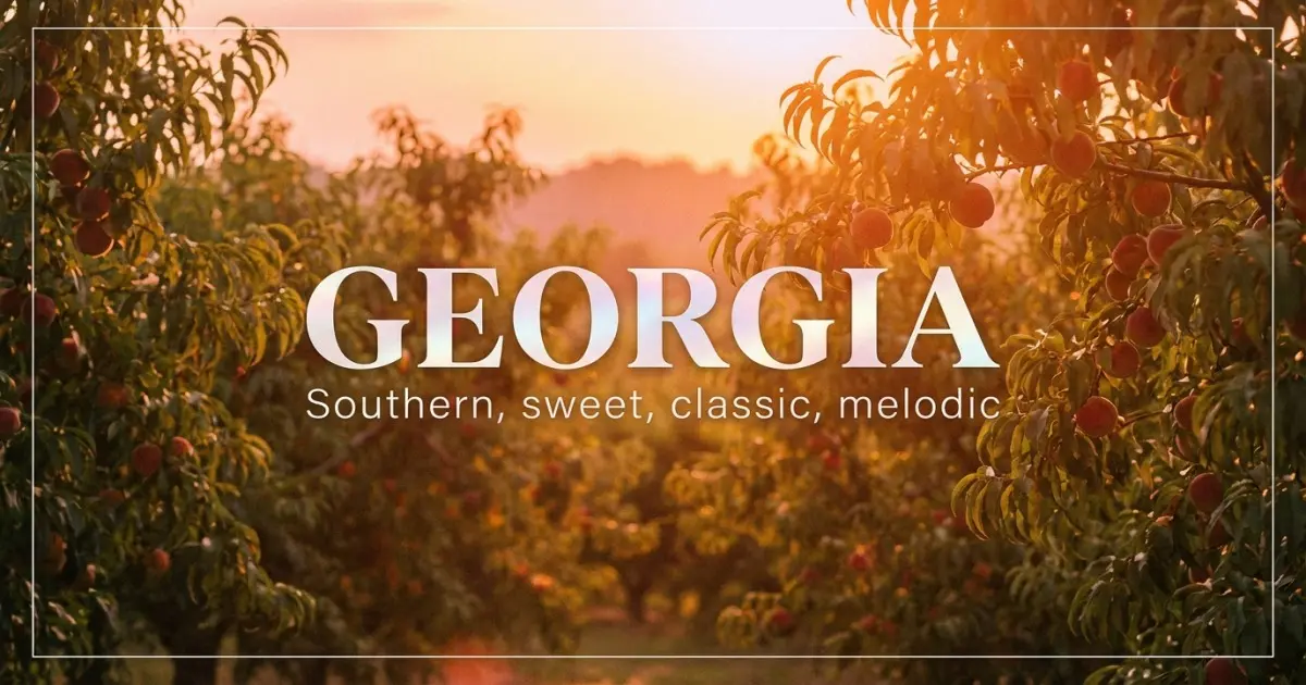Georgia name vibe: Southern, sweet, classic, melodic