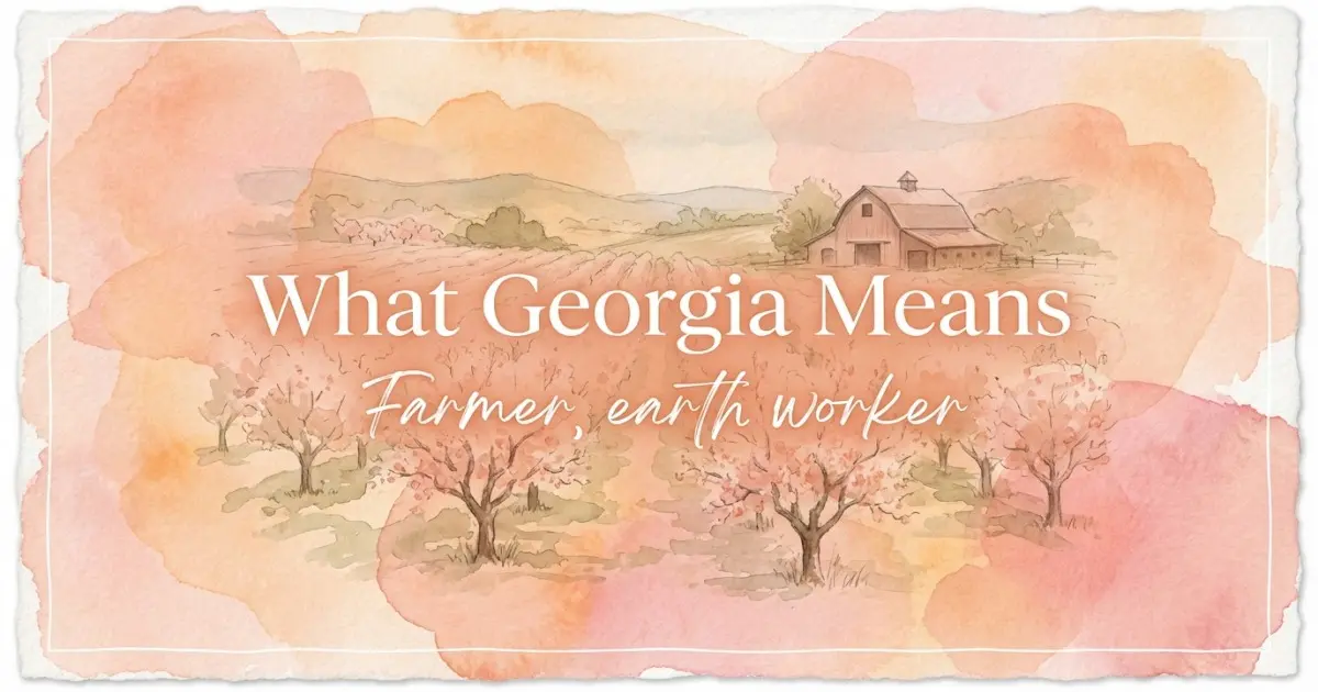 Georgia name meaning Farmer, earth worker