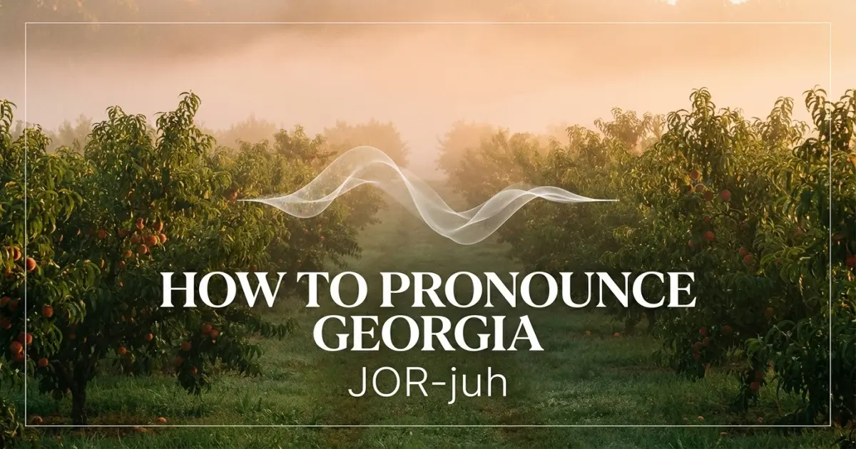 How to pronounce Georgia