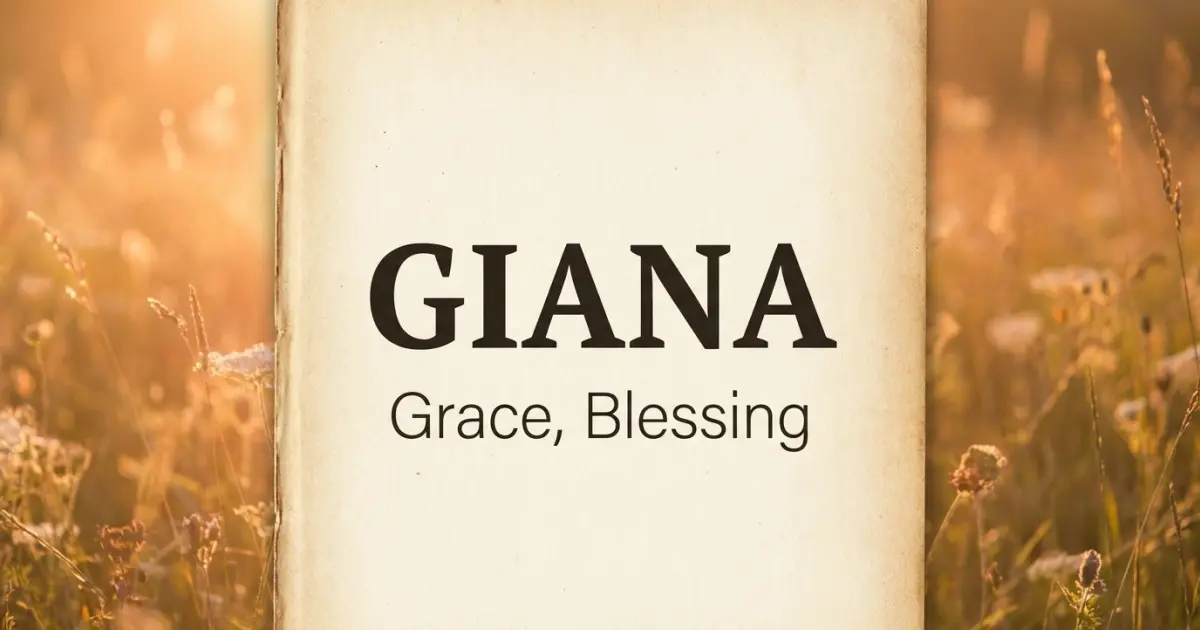 Giana meaning themes: grace, blessing