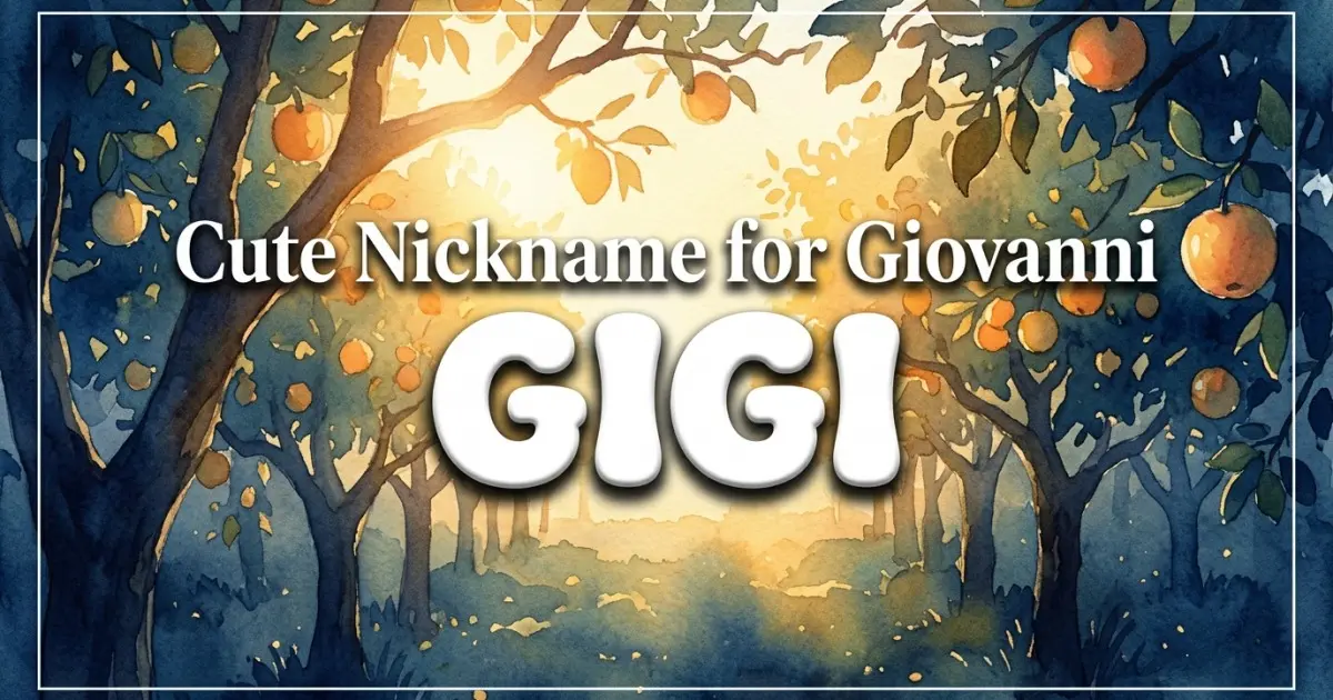 Cute nickname for Giovanni: Gigi