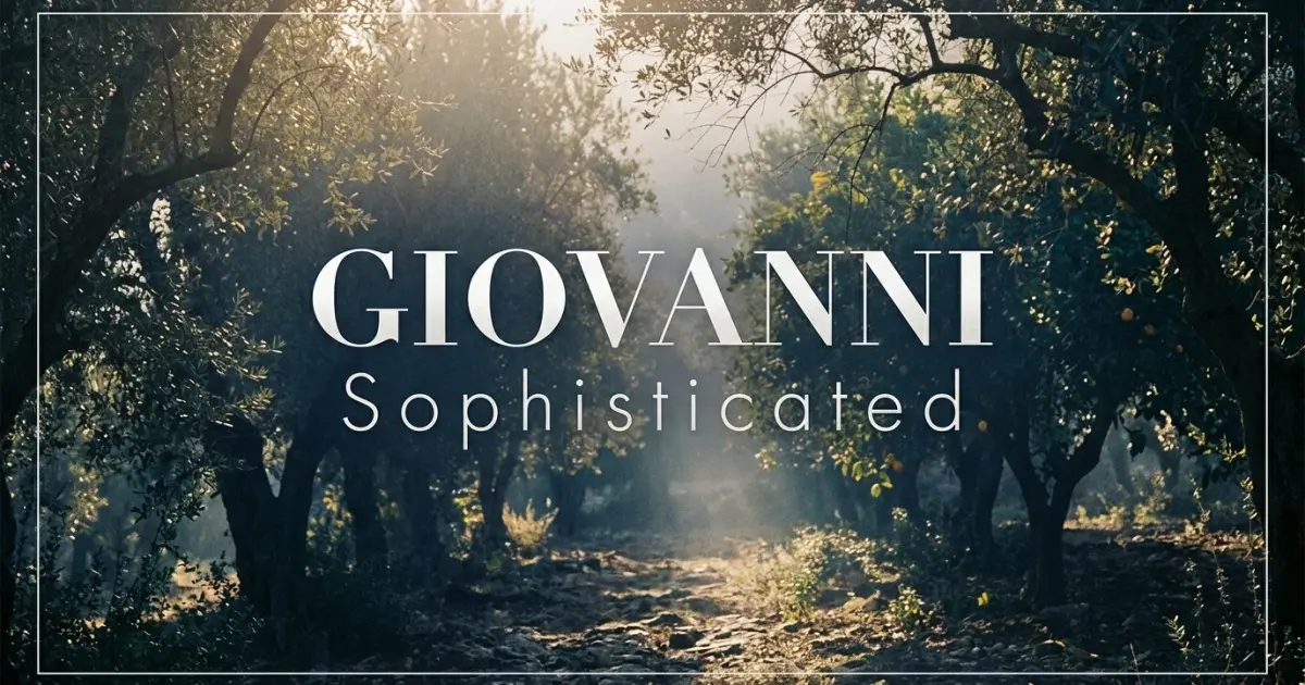 Giovanni name vibe: Sophisticated