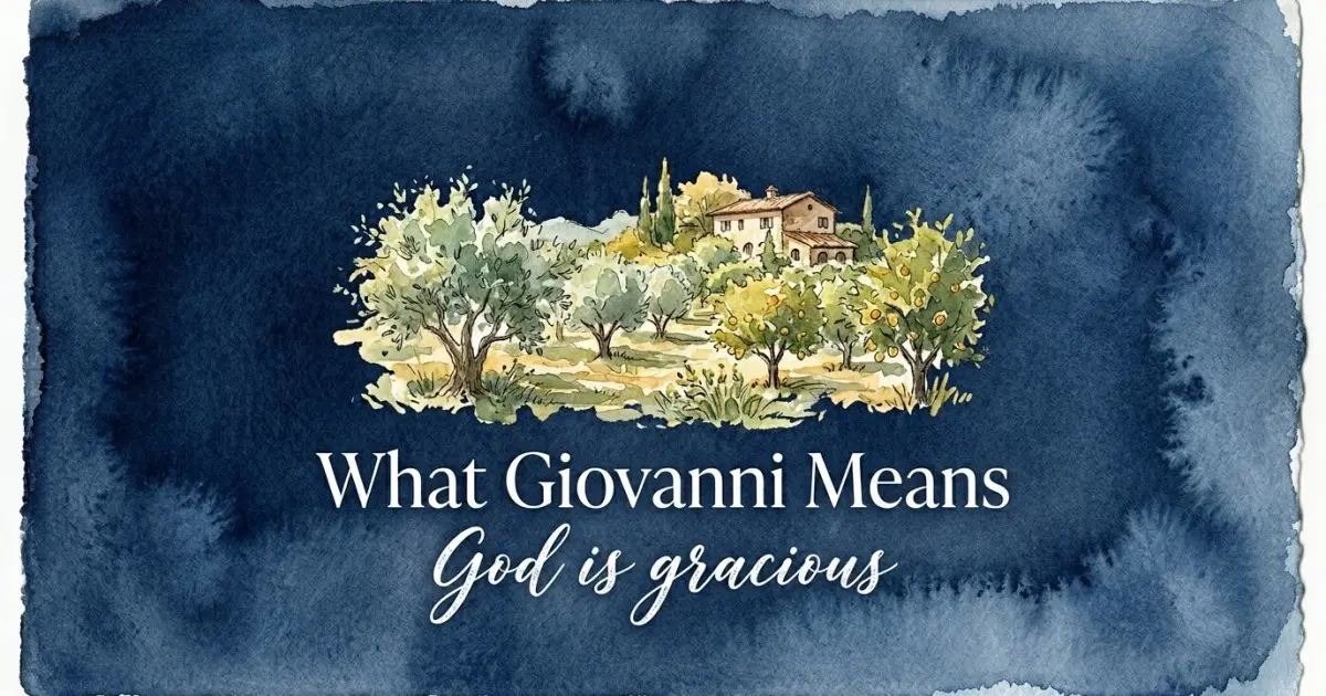 Giovanni name meaning God is gracious