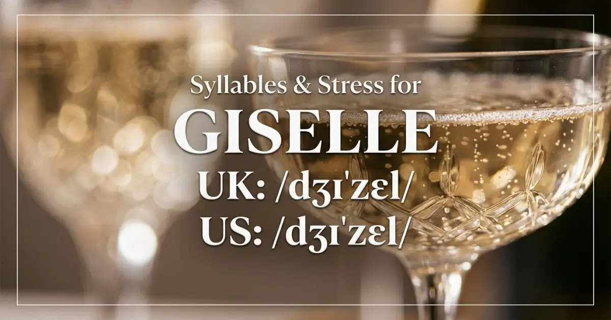 Giselle syllables, stress, and UK and US pronunciation