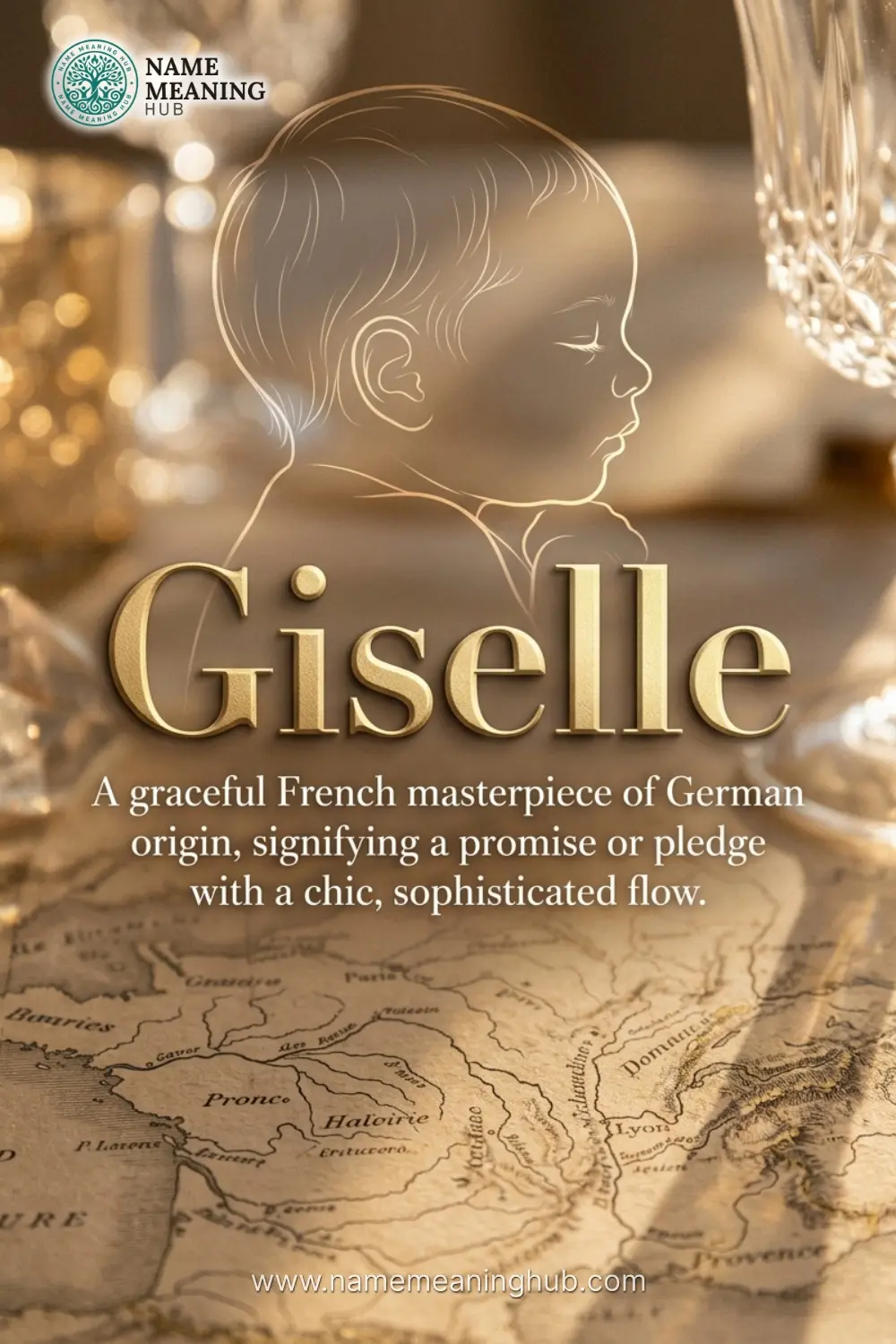 Meaning of the name Giselle: A graceful French masterpiece of German origin, signifying a promise or pledge with a chic, sophisticated flow.