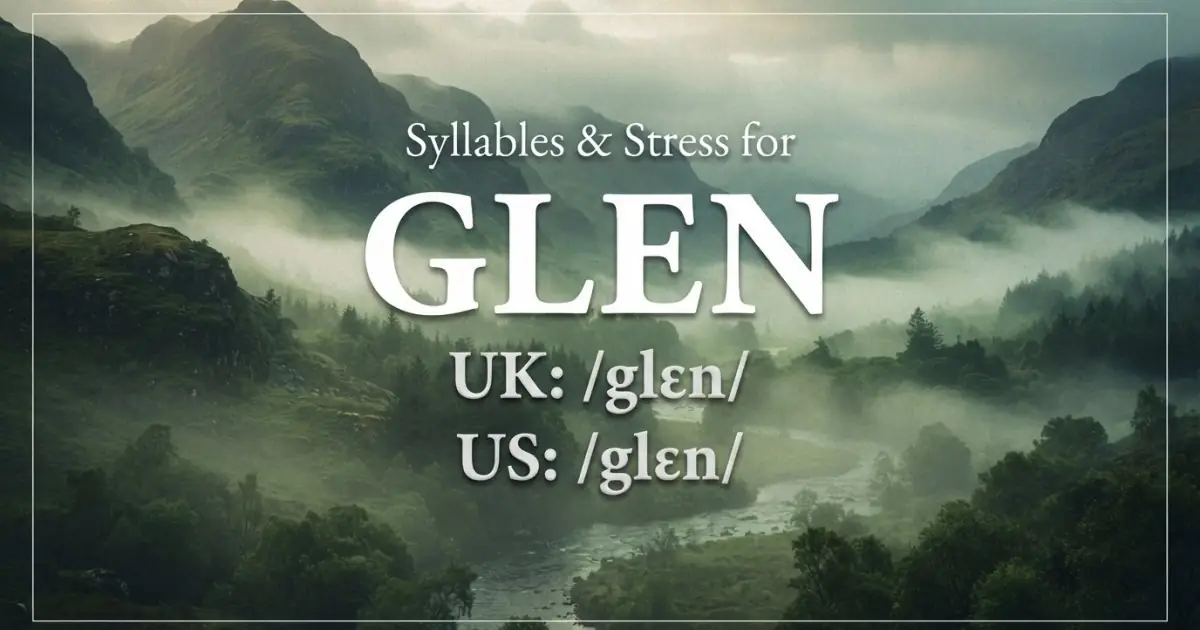 Glen syllables, stress, and UK and US pronunciation