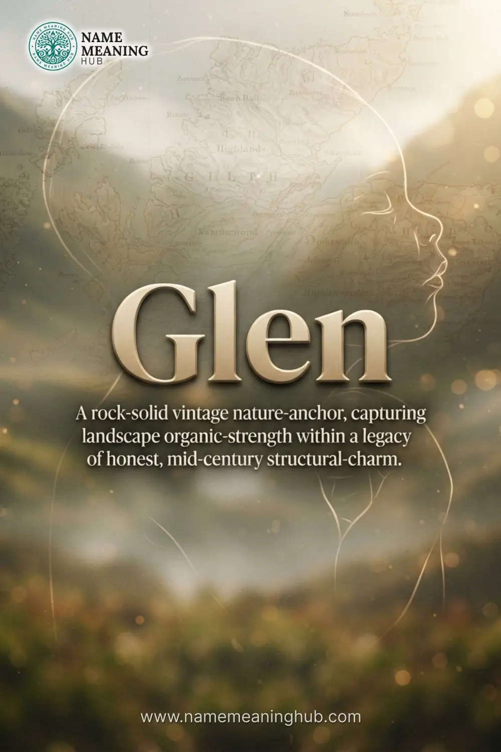 Meaning of the name Glen: A rock-solid vintage nature-anchor, capturing landscape organic-strength within a legacy of honest, mid-century structural-charm.