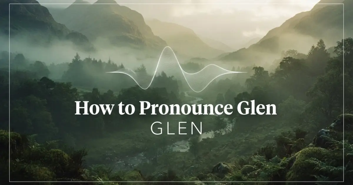 How to pronounce Glen