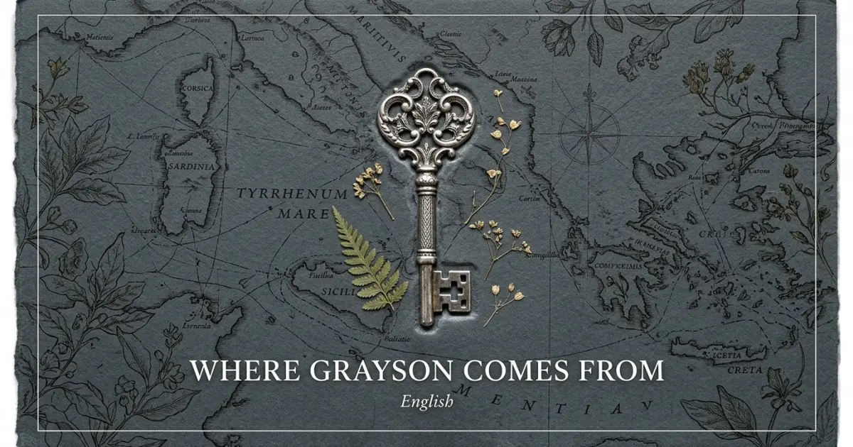 The name Grayson comes from: English