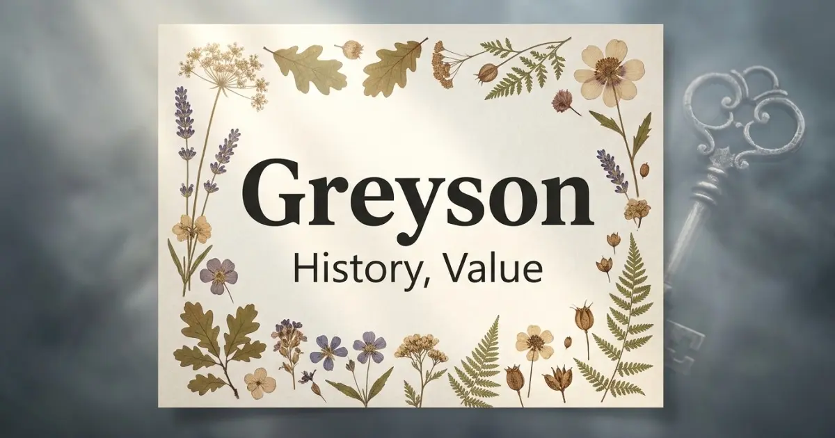 Greyson meaning themes: history, value