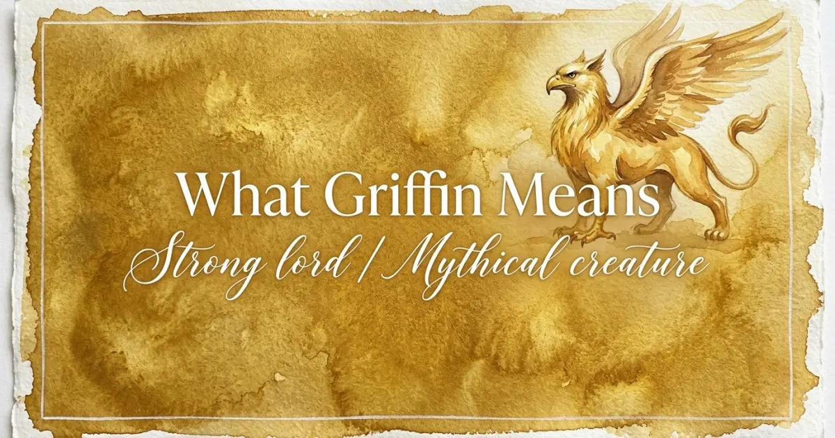Griffin name meaning Strong lord / Mythical creature