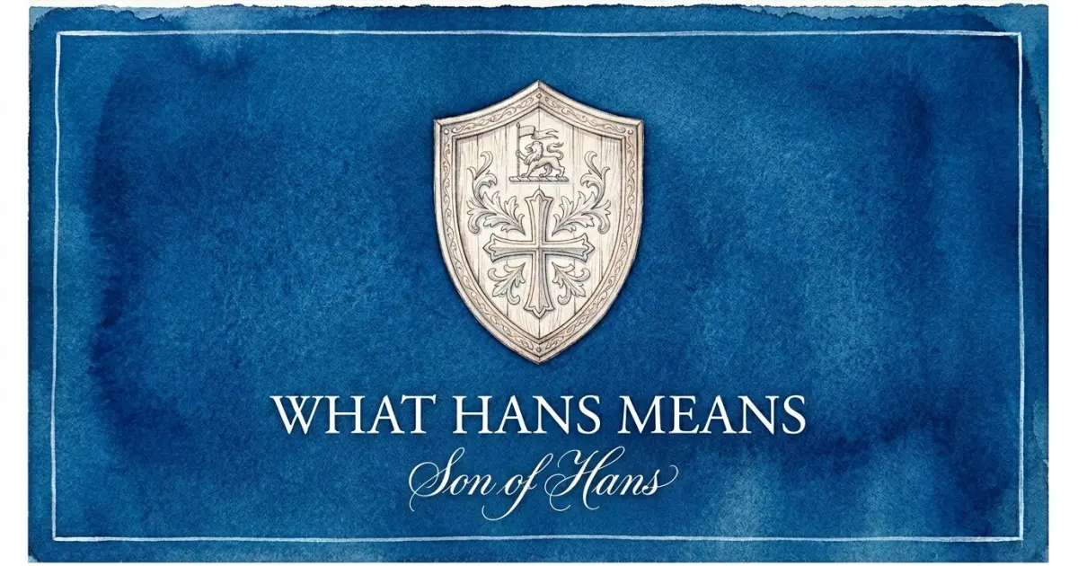 Hans name meaning Son of Hans