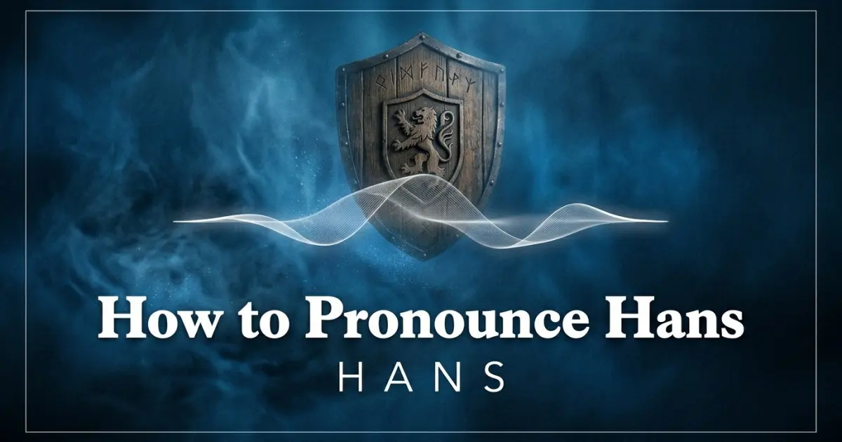 How to pronounce Hans