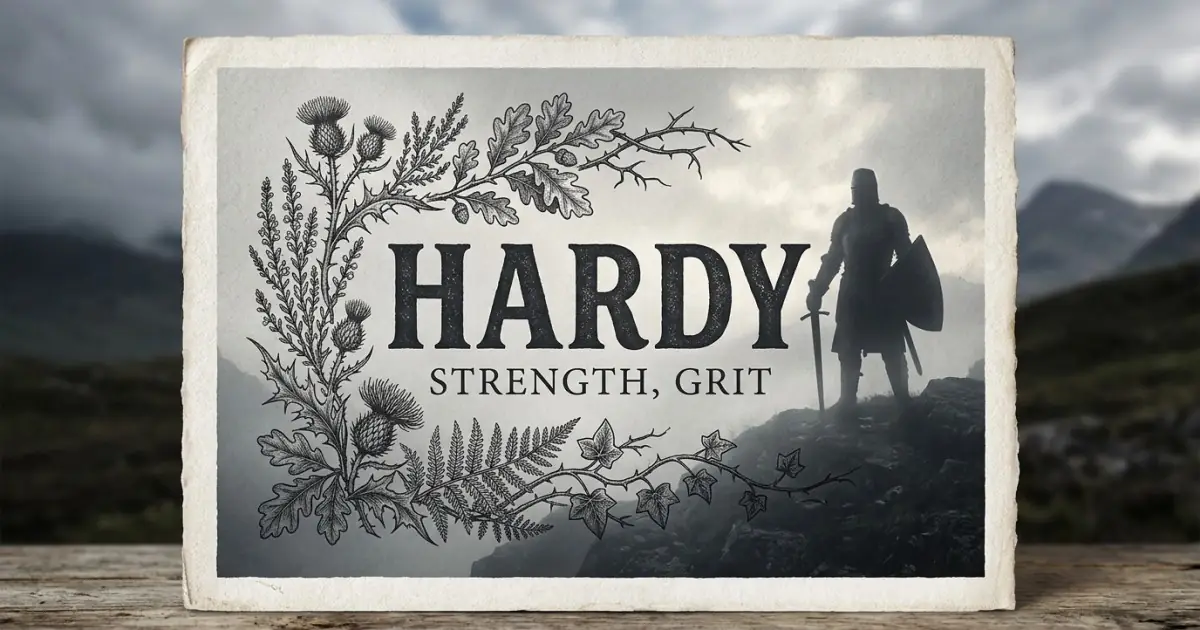 Hardy meaning themes: strength, grit