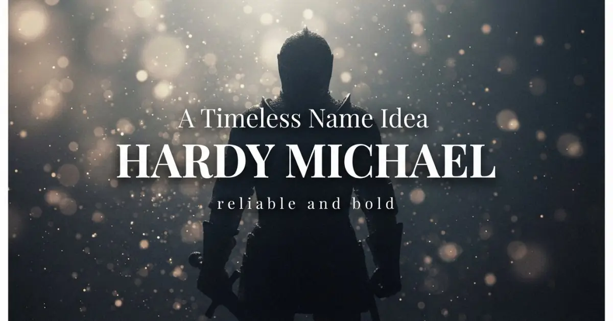 Middle name idea: Hardy Michael - reliable and bold