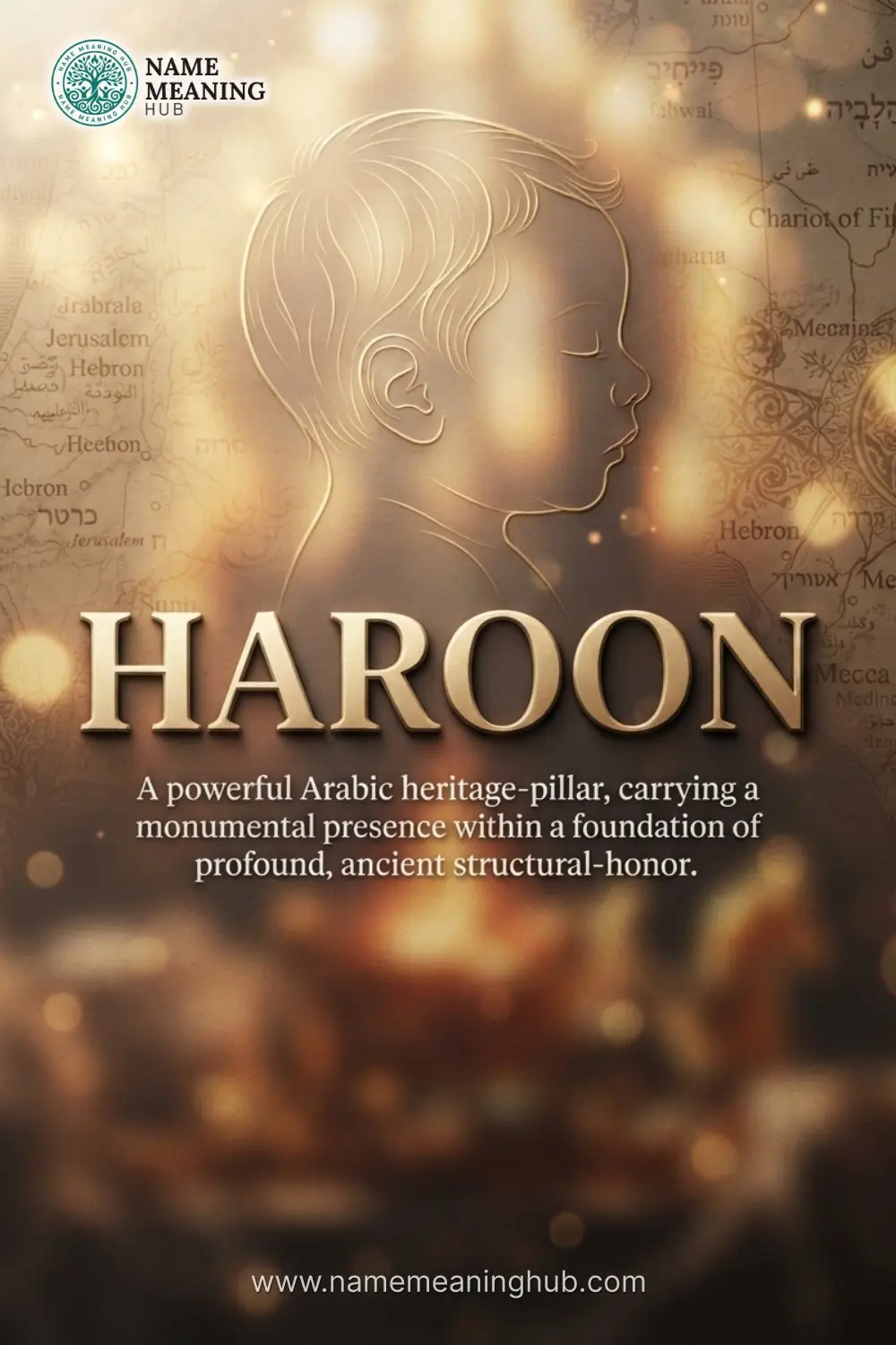 Meaning of the name Haroon: A powerful Arabic heritage-pillar, carrying a monumental presence within a foundation of profound, ancient structural-honor.