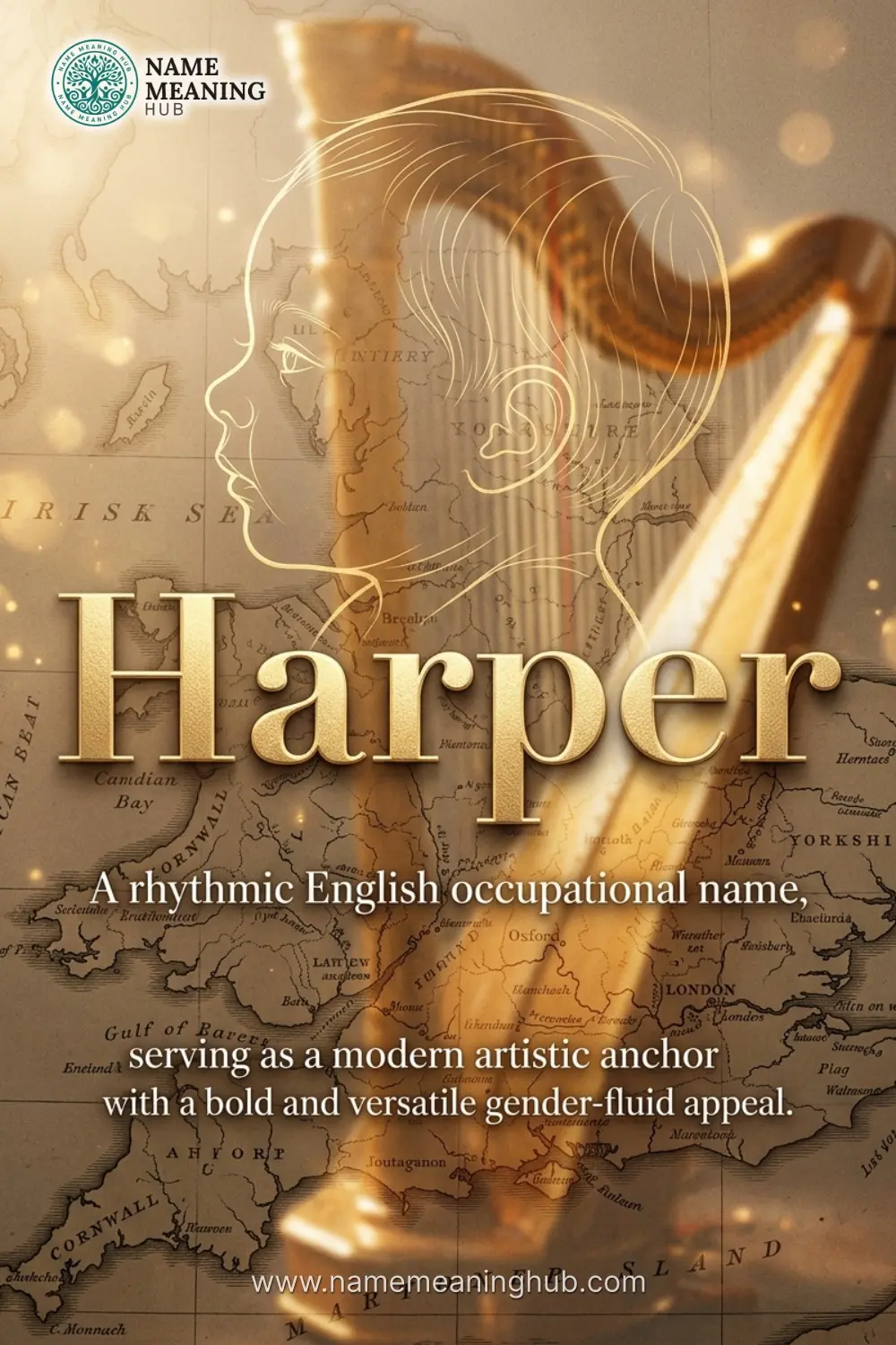 Meaning of the name Harper: A rhythmic English occupational name, serving as a modern artistic anchor with a bold and versatile gender-fluid appeal.
