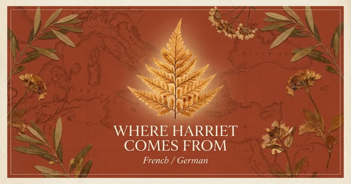 The name Harriet comes from: French / German