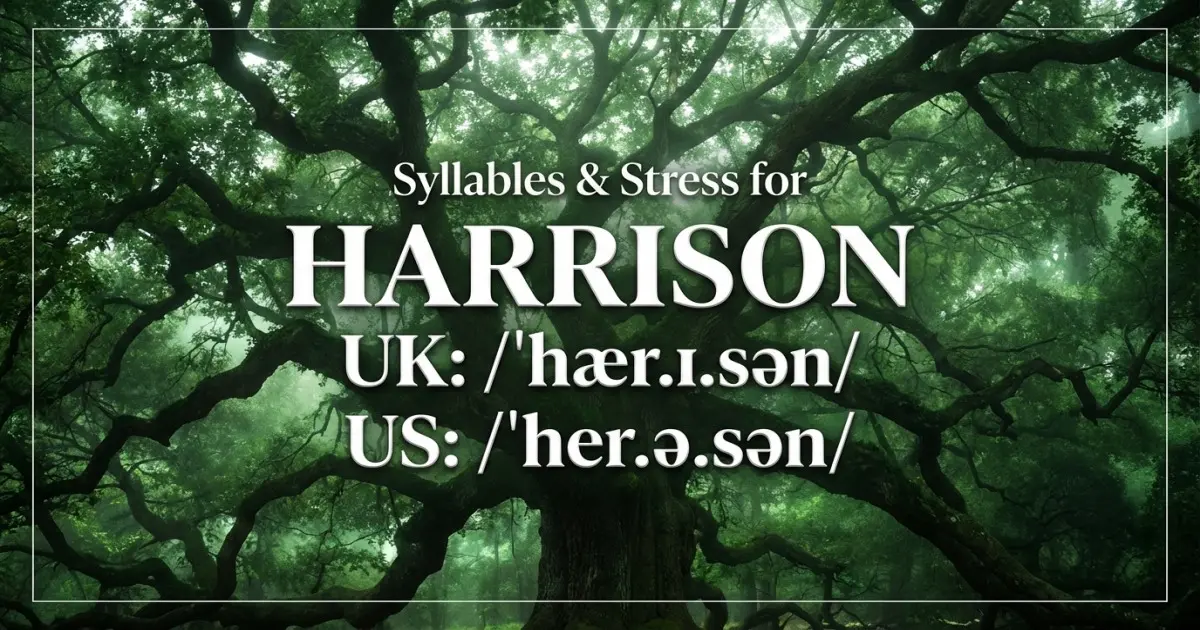 Harrison Syllables Stress Pronunciation