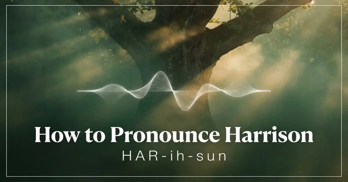 How to pronounce Harrison